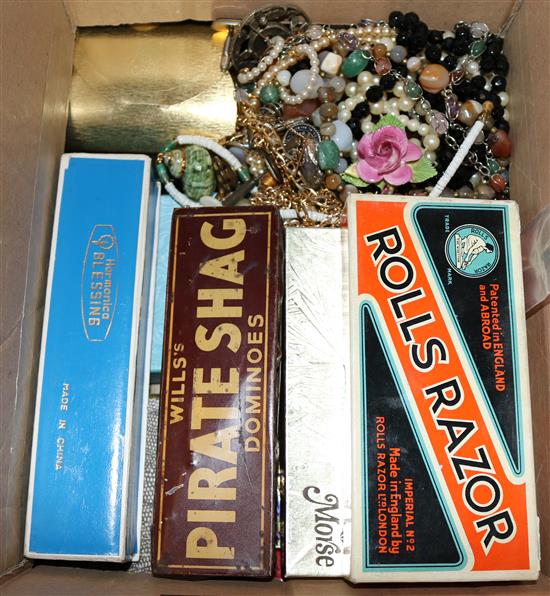 Box of costume jewellery